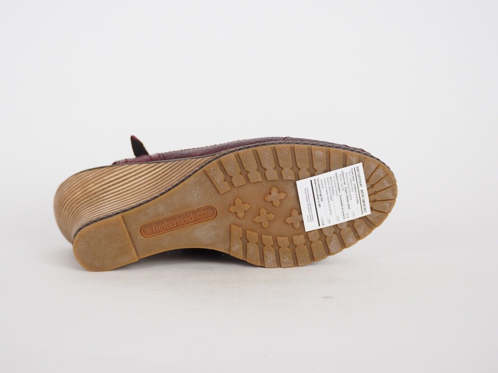 Womens Timberland Maeslin T-Strap 18624 Burgundy Leather Slingback Sandals UK 5
