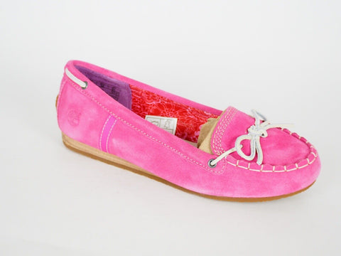 Womens Timberland Casca 27605 Pink Suede Slip On Moccasin Shoes