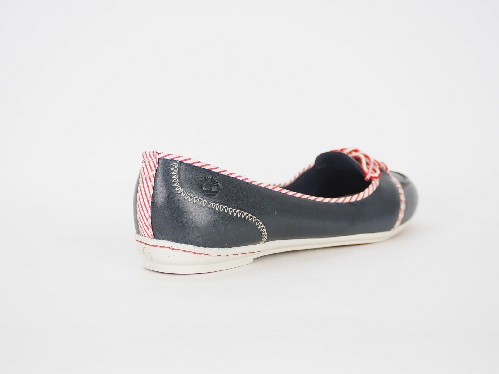 Womens Timberland Belle Island 24647 Navy Blue Leather Casual Ballerina Flats - London Top Style