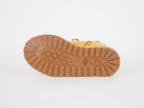 Boys Girls Timberland PokeyPine 6 Inch A125Q Wheat Leather Lace Up Chukka Boots