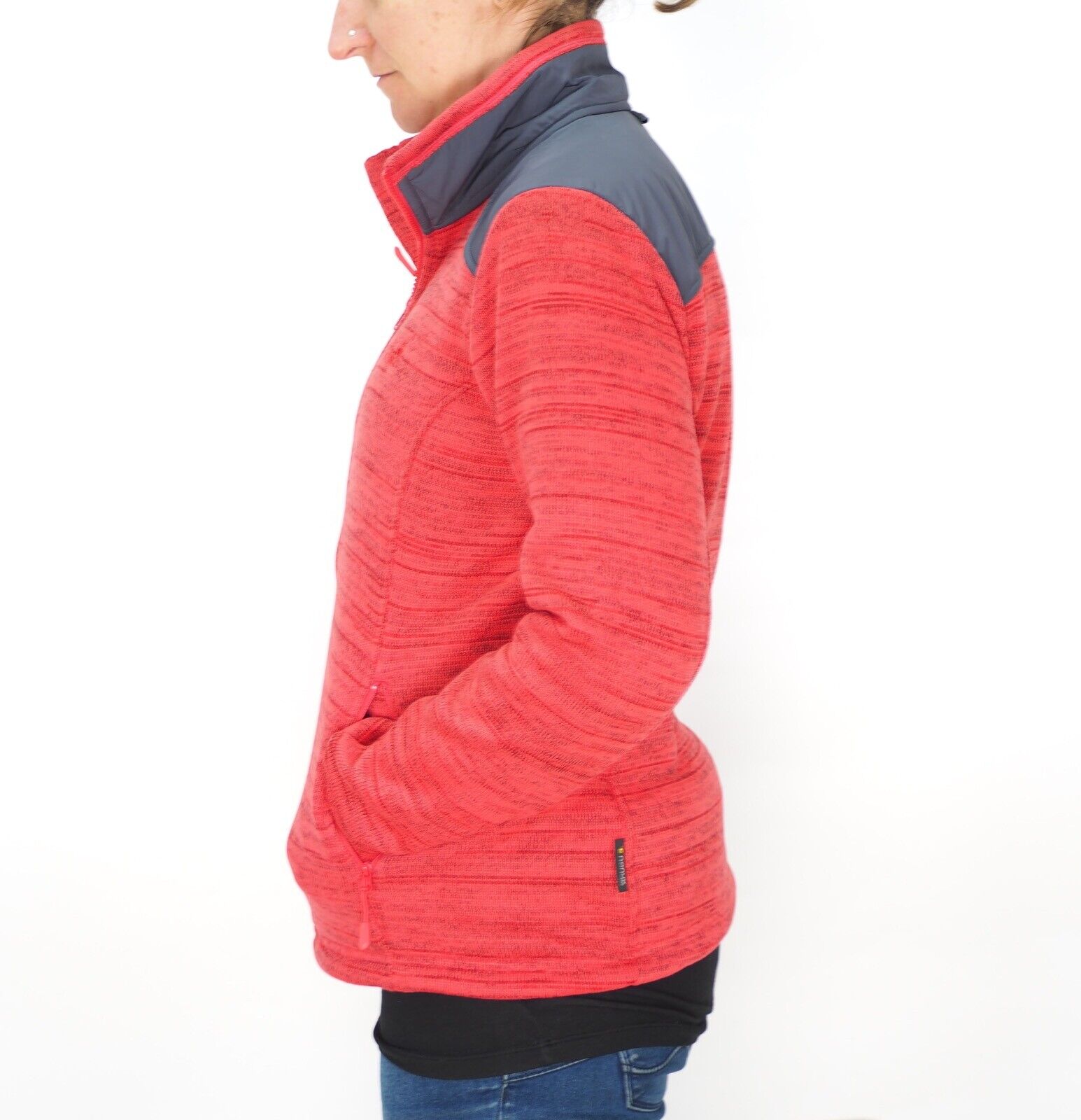 Womens Jack Wolfskin Aquila 1705921 Tulip Red Zip Up Light Breathable Jacket - London Top Style