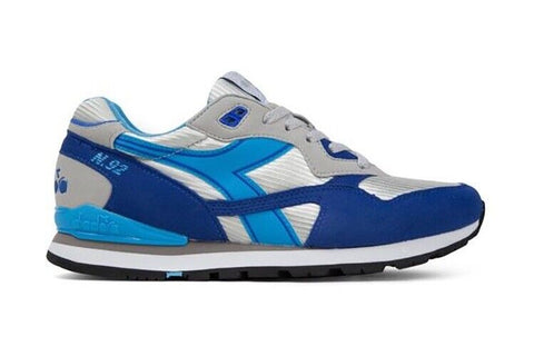 Diadora N 92 White Blue C4373 Lace Up Casual Trainers