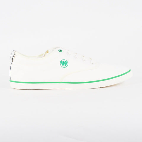 Mens FILA Wimbledon 1911 White Green Lace Up Sports Tennis Canvas Trainers