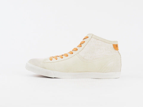 Womens Timberland EK Glastenbury 8230B Beige Leather Sneakers Lace Up Trainers