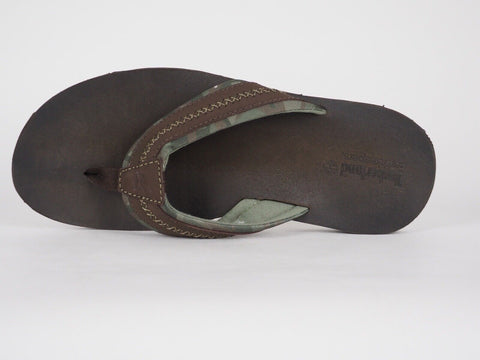 Mens Timberland Earthkeepers 9365B Dark Brown Leather Summer Thong Flip Flops - London Top Style
