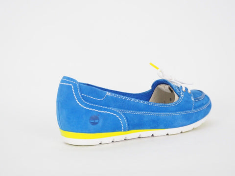 Womens Timberland EK Harbour Side 8948R Blue Leather Moccasins Casual Flat Shoes