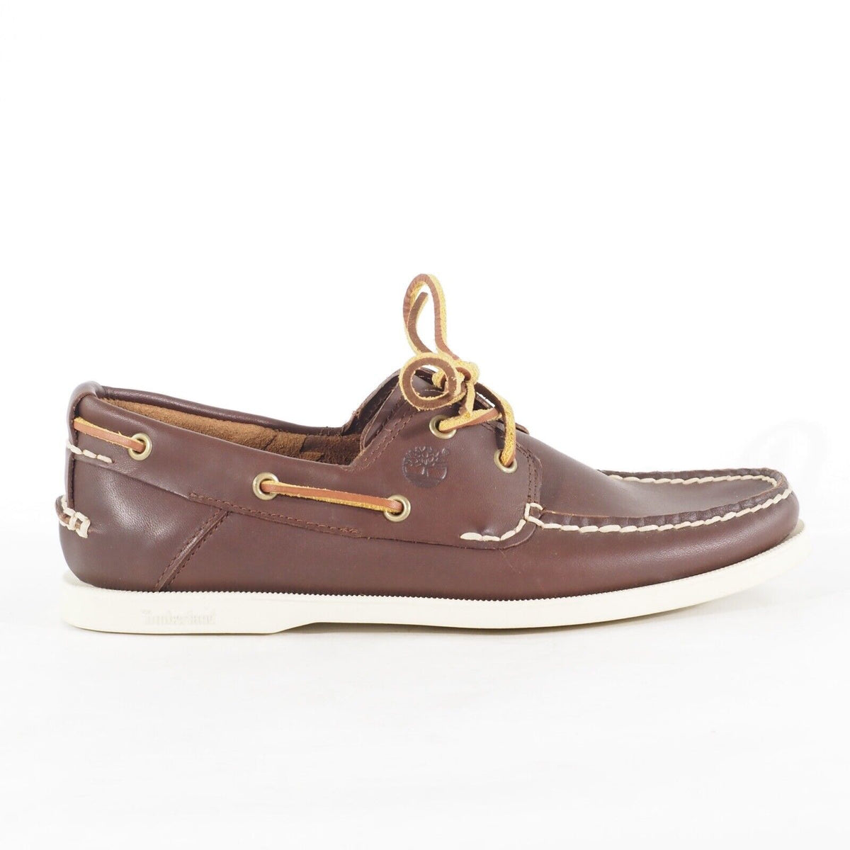 Mens Timberland Heritage 2-Eye Boat 6501R Brown Casual Leather Lace Up Shoes
