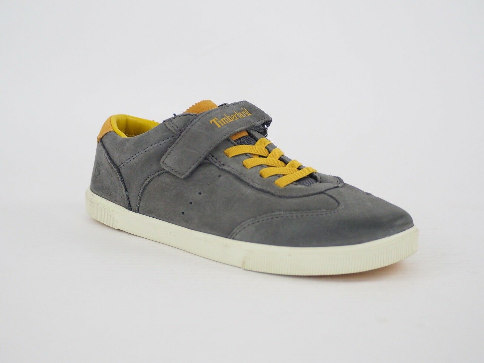 Juniors Timberland Slim Cupsole Hookset A1CX9 Grey Leather Lace Up Casual Shoes - London Top Style