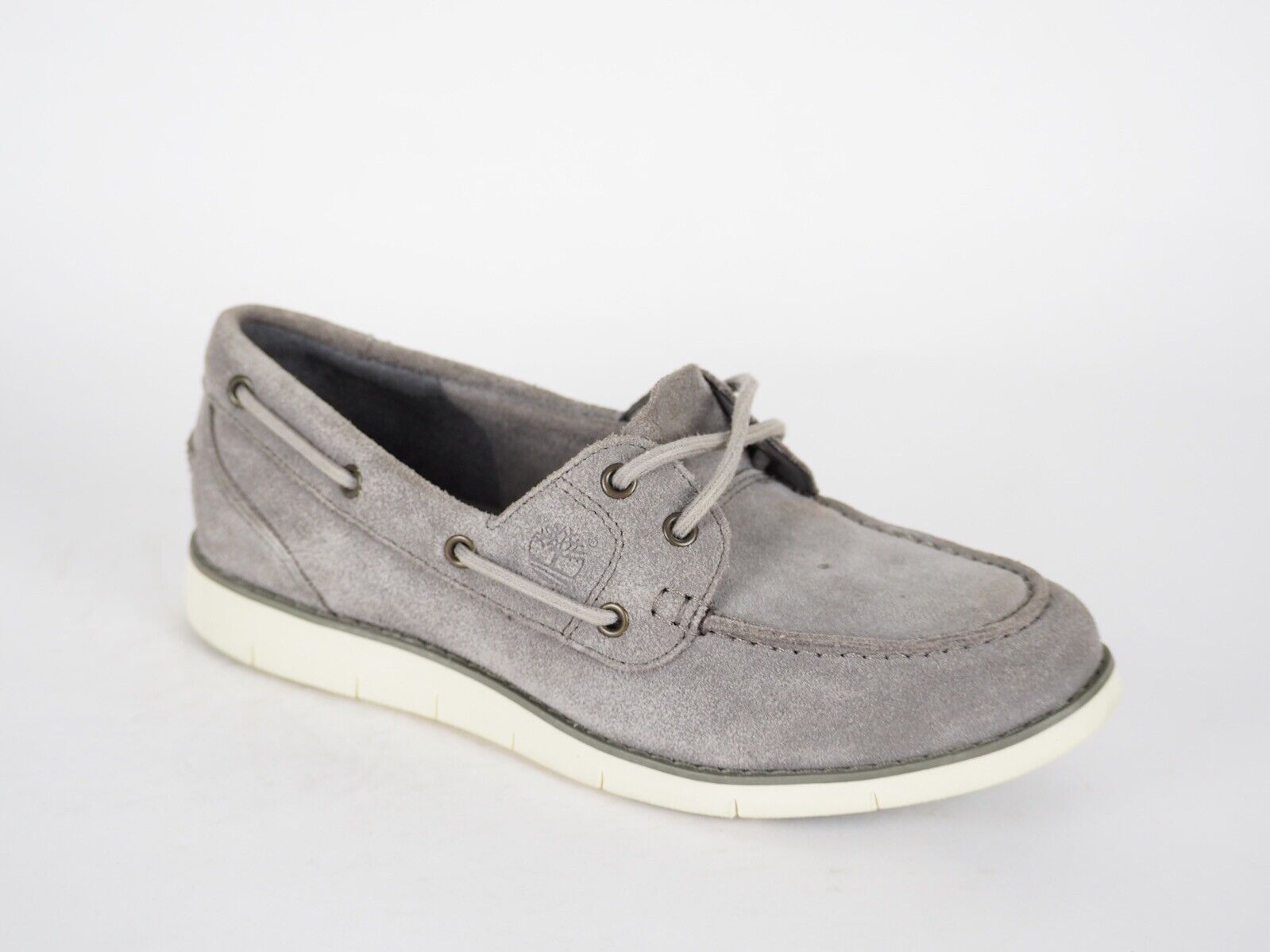 Womens Timberland Lakeville A1GDQ Grey Suede Slip On Boat Shoes - London Top Style