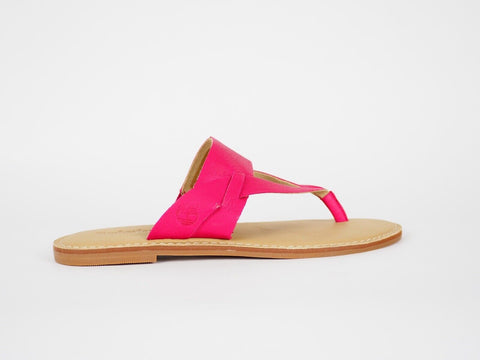Womens Timberland Sheafe Vivacious A14JO Magenta Leather Casual Thong Slipper