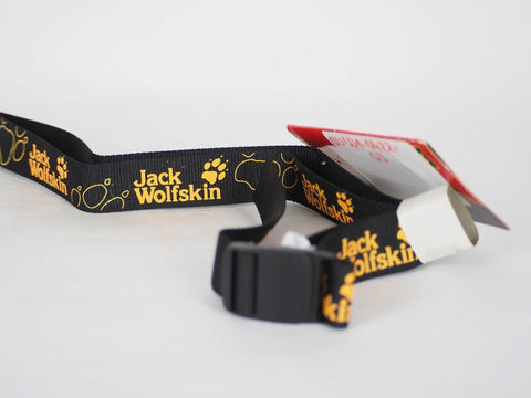 Jack Wolfskin Kids Logo Belt 86127 600 Black / Yellow Juniors Active Hiking Belt - London Top Style