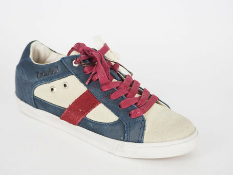 Womens Timberland Glastenbury Ox 8665A Navy Blue Leather Lace Up Low Trainers - London Top Style