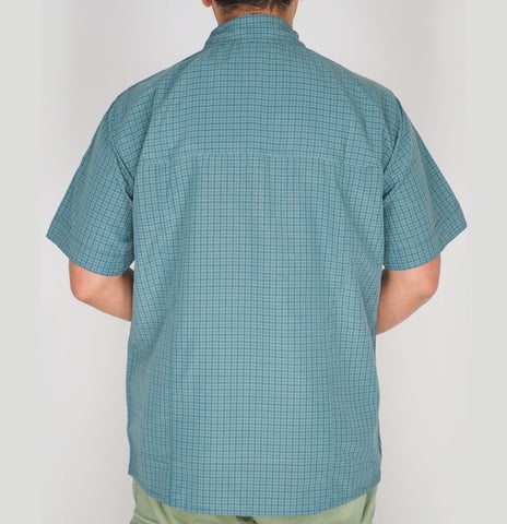 Mens Jack Wolfskin 5009321 North Atlantic Checks Short Sleeved Shirt - London Top Style