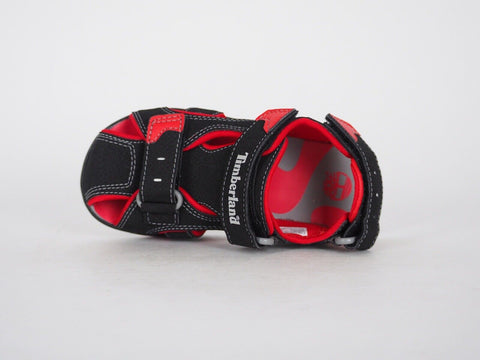 Infant Junior Timberland RvRqSt 50869 Black Red Closed Toe Summer Sandals