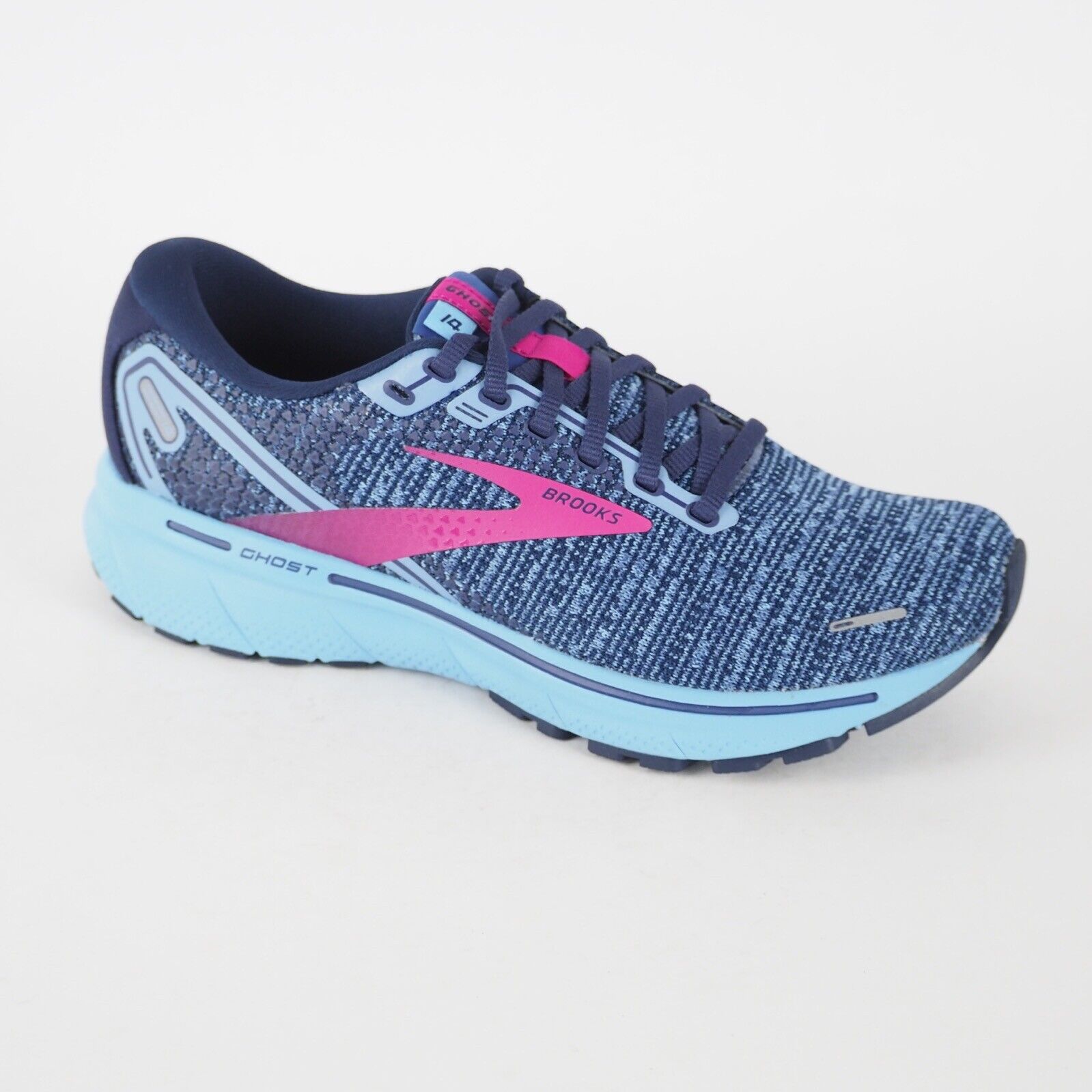 Womens Brooks Ghost 14 120356 Fuchsia / Blue Lace Up Walking Running Trainers