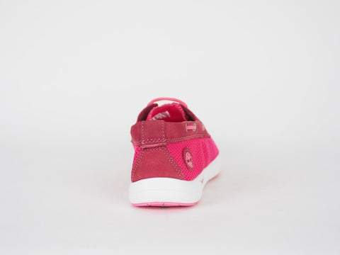 Womens Timberland EK Seneca 3730A Rose Red Leather Breathable Light Casual Shoes