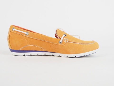 Womens Timberland Ek Harborside 1 Eye 8213B Wheat Leather Lace Up Loafers - London Top Style