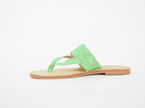 Womens Timberland EK 8166B Light Green Leather Light Summer Thongs Flip Flops