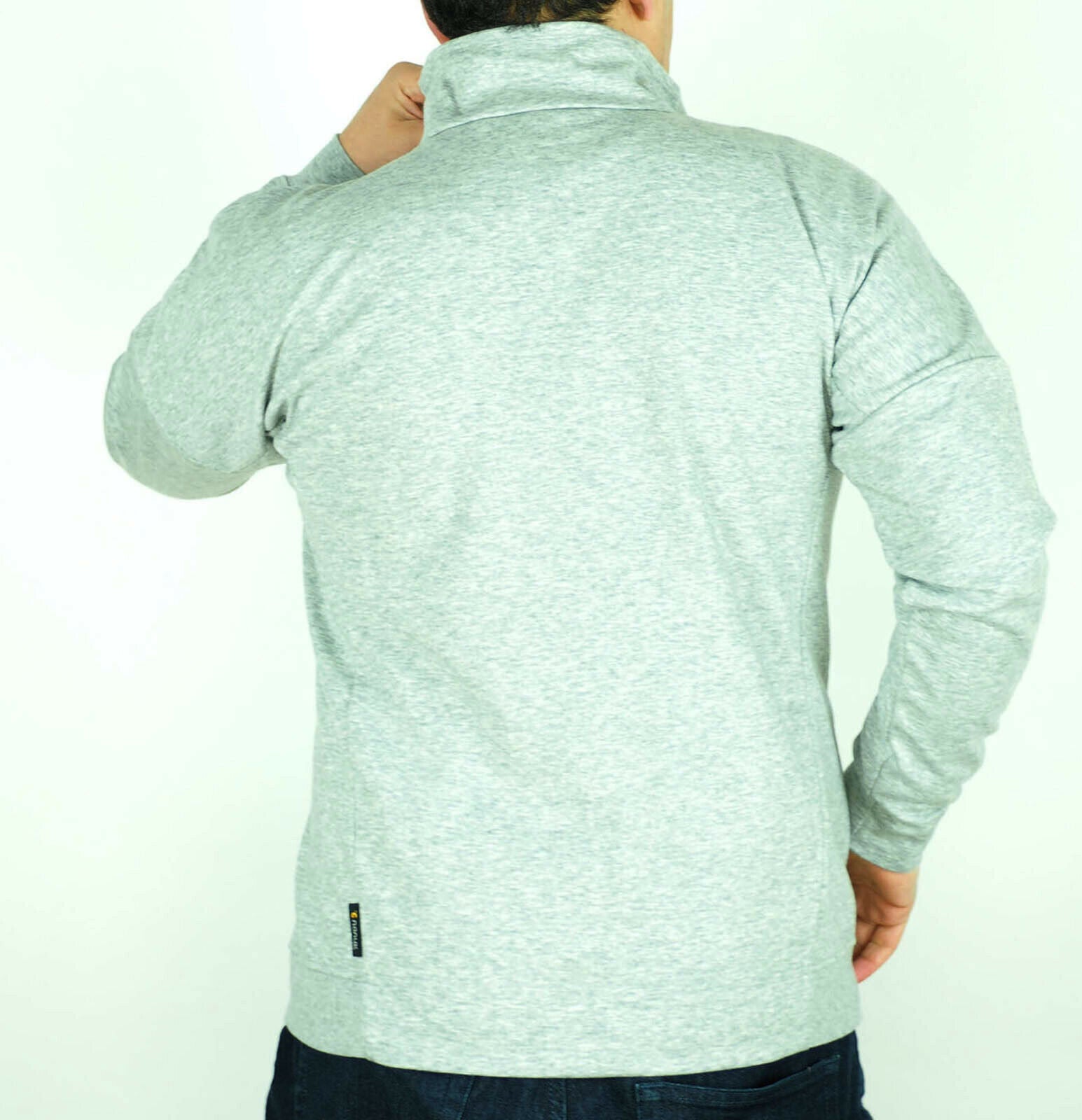 Mens Jack Wolfskin Nanuk 1707241 Light Grey Zip Up Warm Insulated Sweatshirt - London Top Style