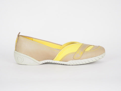 Womens Timberland Richtor 25649 Yellow / Grey Leather Casual Ballerina Shoes