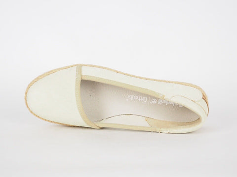 Womens Timberland Casco Bay A17E2 Beige Espadrilles Casual Slip On Flats Shoes