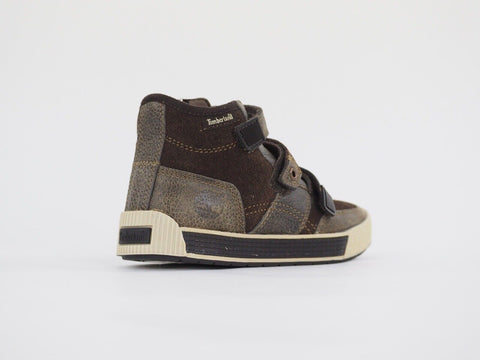 Boys Timberland Knights 30736 Dark Brown Leather Casual Kids Shoes Chukka Boots