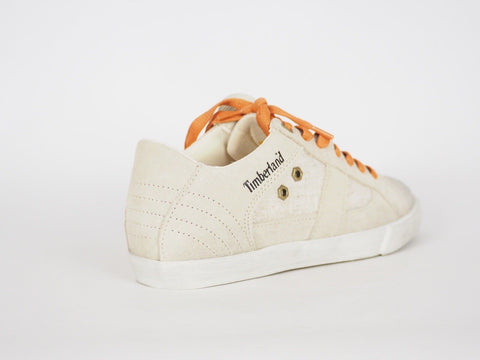 Womens Timberland EK Glstnbry 8233B Beige Leather Lace Up Trainers Casual Shoes