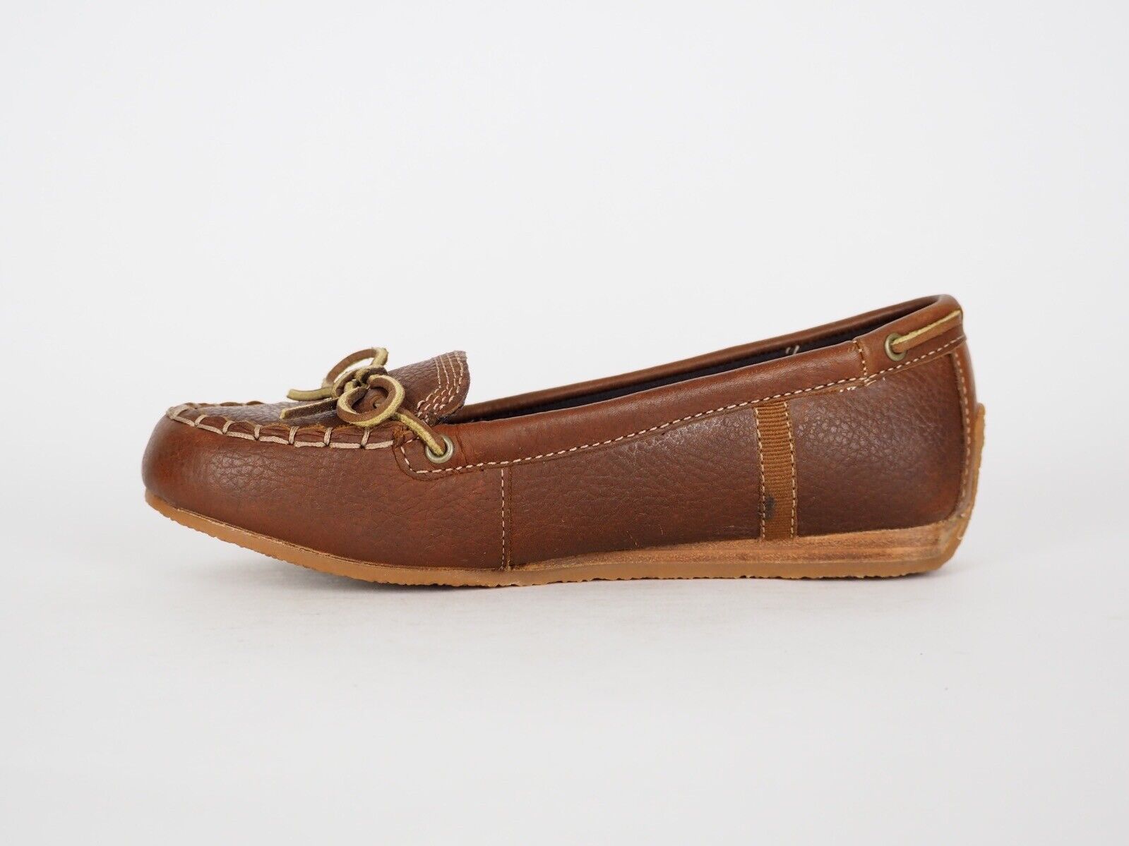 Womens Timberland EK Casca 3731R Brown Leather Moccasin Shoes - London Top Style