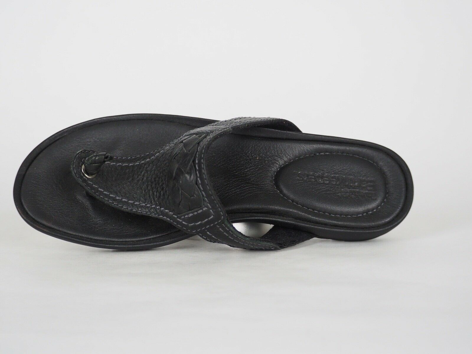 Womens Timberland EK 8108R Black Leather Sliders Casual Summer Thong Flip Flops - London Top Style