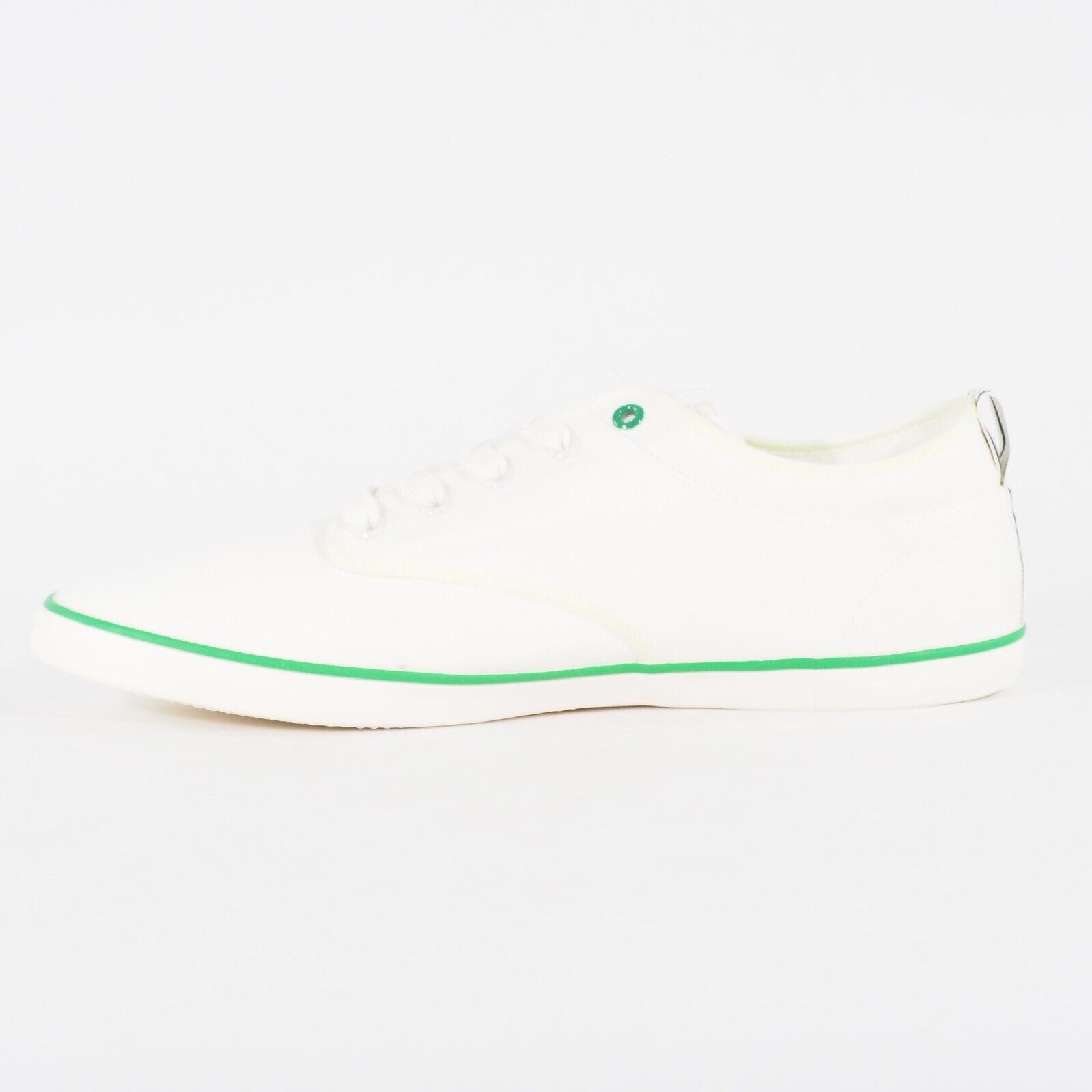 Mens FILA Wimbledon 1911 White Green Lace Up Sports Tennis Canvas Trainers