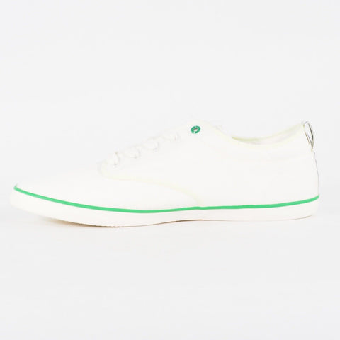 Mens FILA Wimbledon 1911 White Green Lace Up Sports Tennis Canvas Trainers