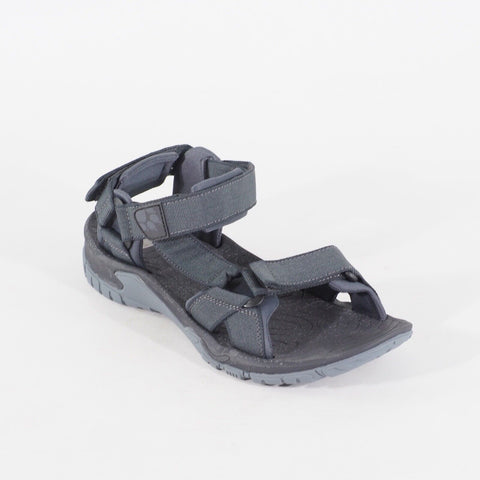 Mens Jack Wolfskin Lakewood Ride 4019021 Grey Strap Up Casual Everyday Sandals