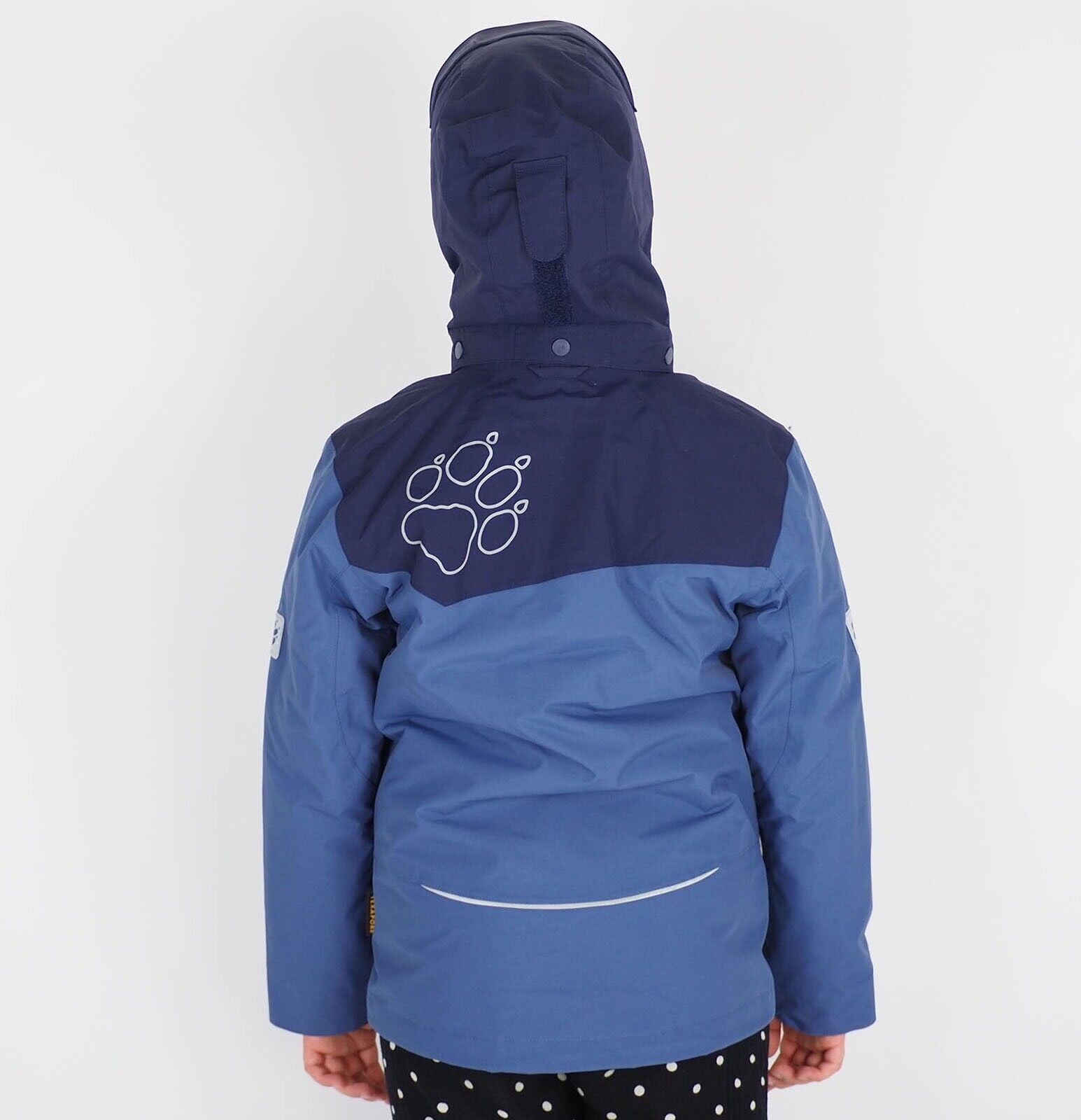 Girls Jack Wolfskin Snow Wizard 1605241 Blue Indigo Waterproof Jacket - London Top Style