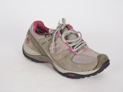 Womens Timberland Lionshed GTX 56678 Grey / Pink Casual Hikers Low Hiking Shoes