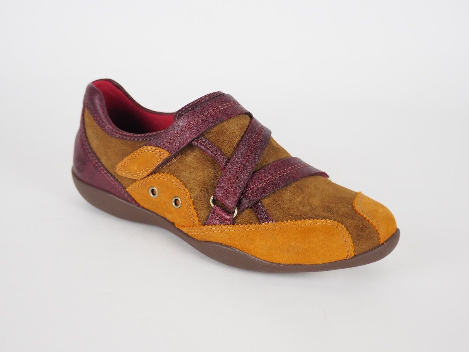 Womens Timberland Cicely Sport H&L 63393 Rust Leather Suede Strapped Trainers - London Top Style