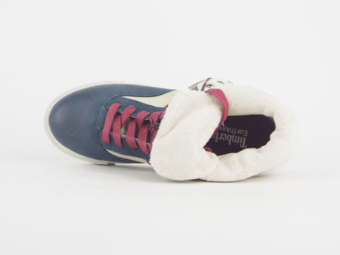 Womens Timberland Ek Glastenbury Roll Top 8667A Leather Blue Red Chukka Boots