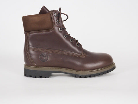 Womens Timberland 6 In Premium 20309 Dark Brown Leather Lace Up Chukka Boots