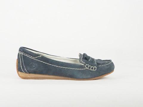 Womens Timberland Earthkeepers Caska Kiltie 3923R Blue Leather Slip On Shoes