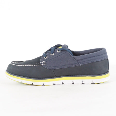 Mens Timberland Classic 3 Eye 6302A Navy Casual Leather Boat Lace Up Shoes