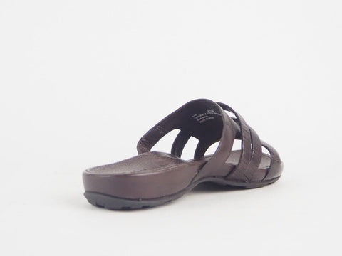 Womens Timberland Dunaway 64337 Brown Leather Slip On Casual Walking Slides - London Top Style