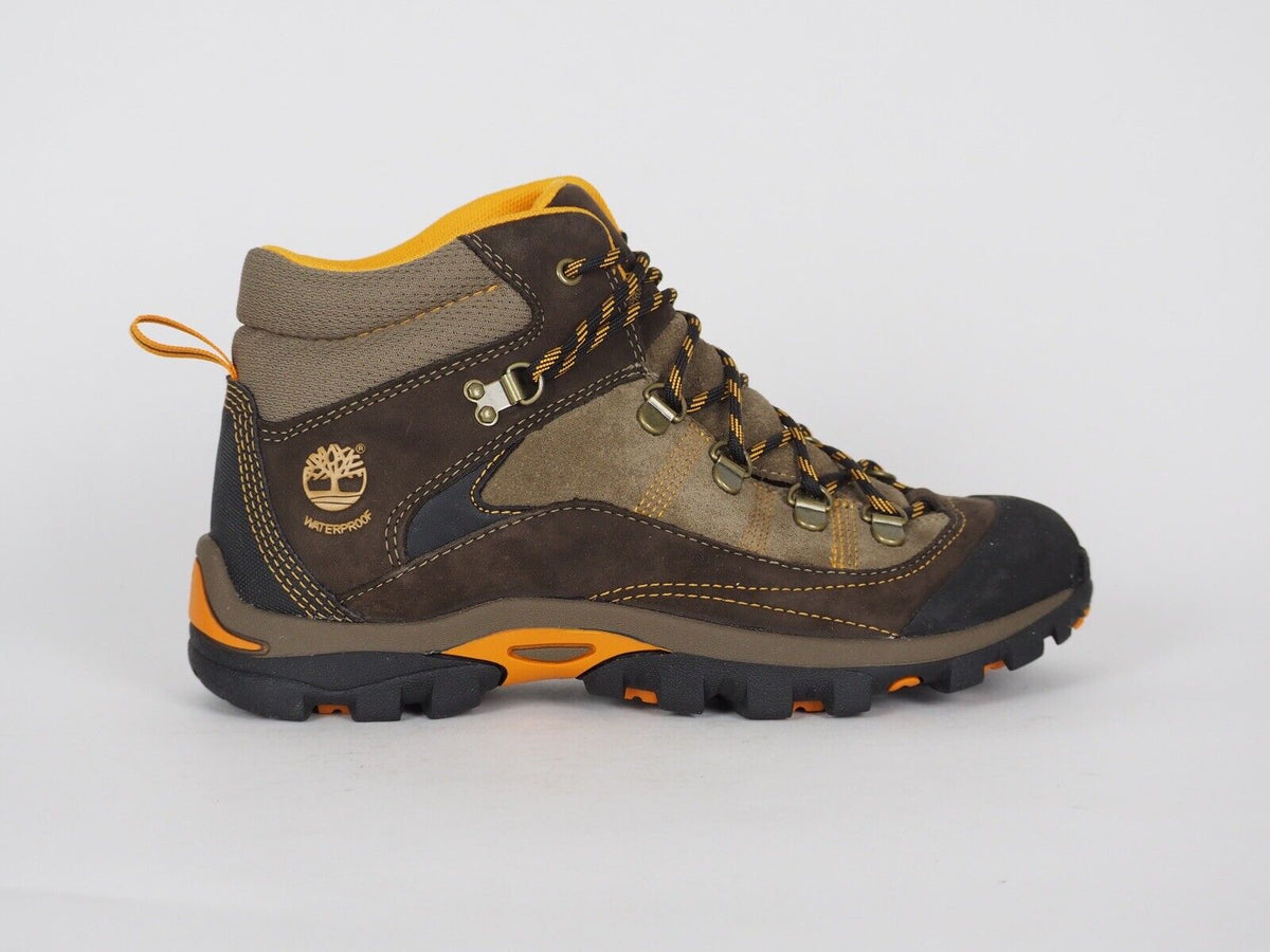 Juniors Timberland Hypertrail 37920 Dark Brown Leather Mid Hiker Chukka Boots