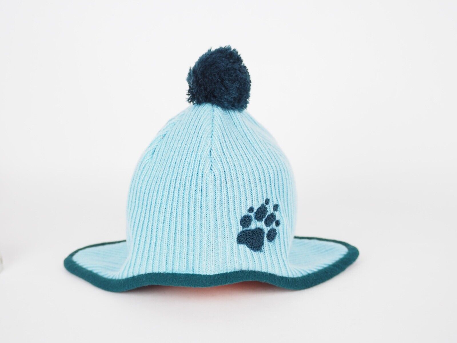 Kids Jack Wolfskin Knitted Pompom Hat 1901091 Mineral Blue Ear Cap War –  London Top Style