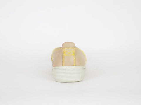 Womens Timberland Richtor 25649 Yellow / Grey Leather Casual Ballerina Shoes