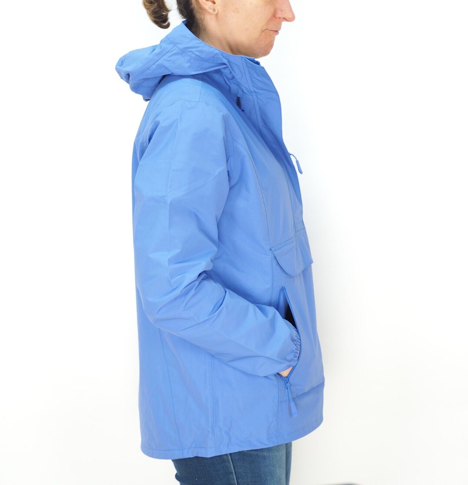 Womens Jack Wolfskin Cloudburst Smock 1108642 Baja Blue Waterproof Hooded Jacket - London Top Style