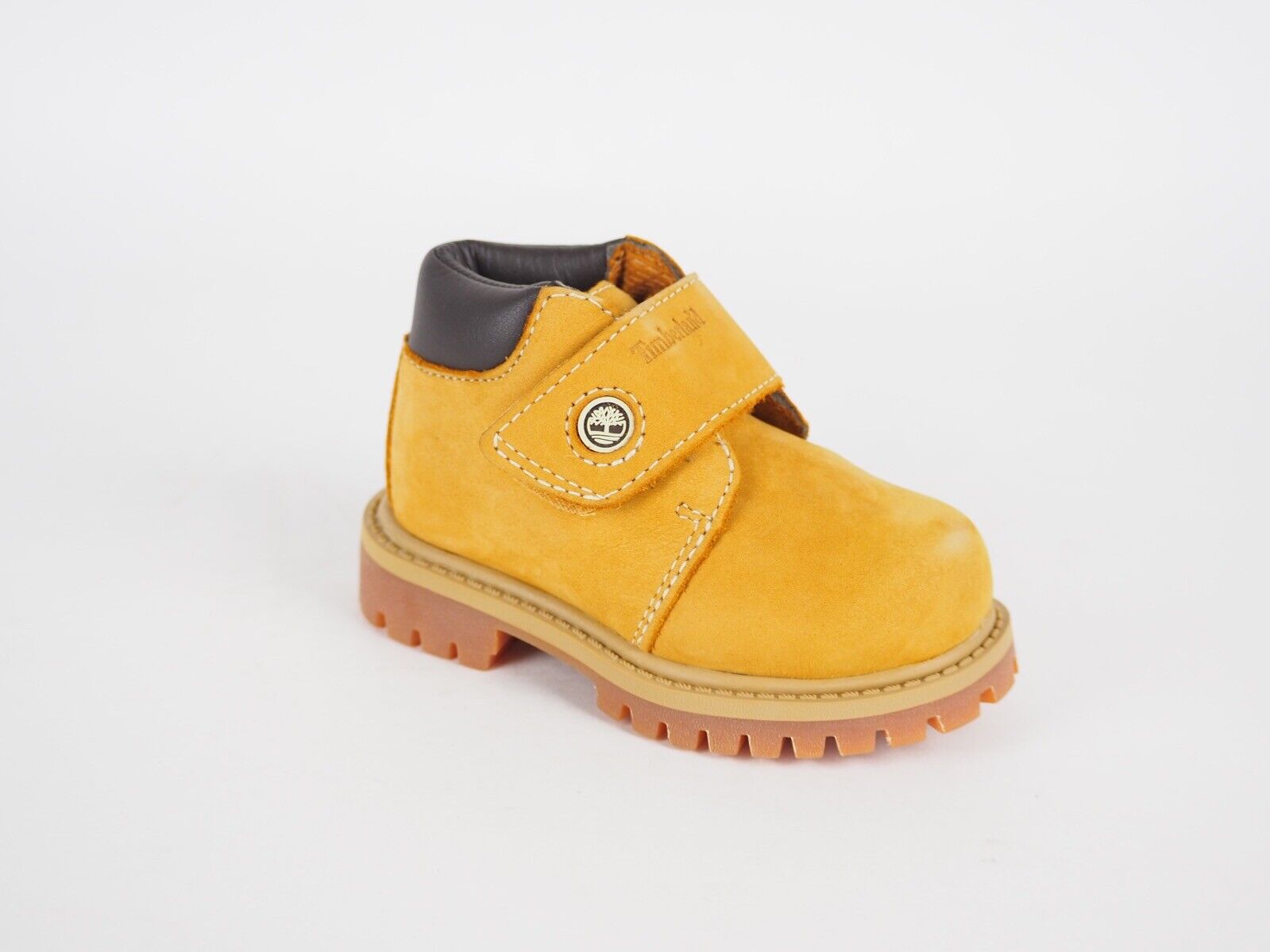 Infants Timberland WP 12853 Wheat Leather Baby Shoes One Strap Chukka Boots