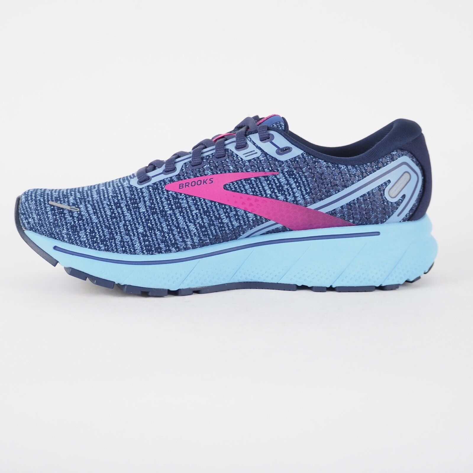 Womens Brooks Ghost 14 120356 Fuchsia / Blue Lace Up Walking Running Trainers