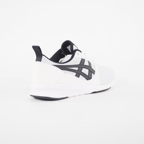 Juniors Asics Lyte Jogger HN7Z2 White Black Mesh Lace Up Sportstyle Trainers