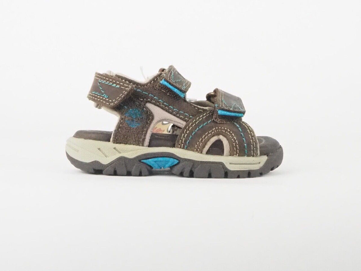 Toddlers Timberland Earthkeepers Trail 4186R Brown Leather Strap Sandals