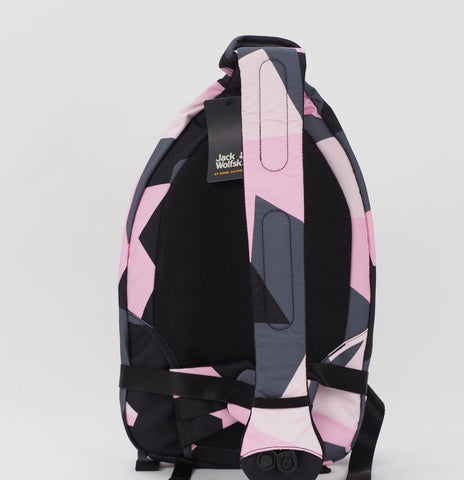 Jack Wolfskin TRT 2006011 Pink Geo Block Shoulder Backpack Travel Crossbody Bag