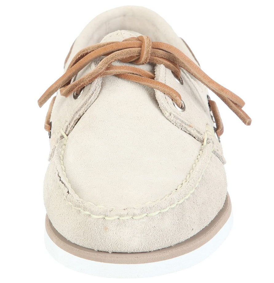 Womens Timberland Amherst 16694 Off White Leather 2 Eye Casual Boat Shoes